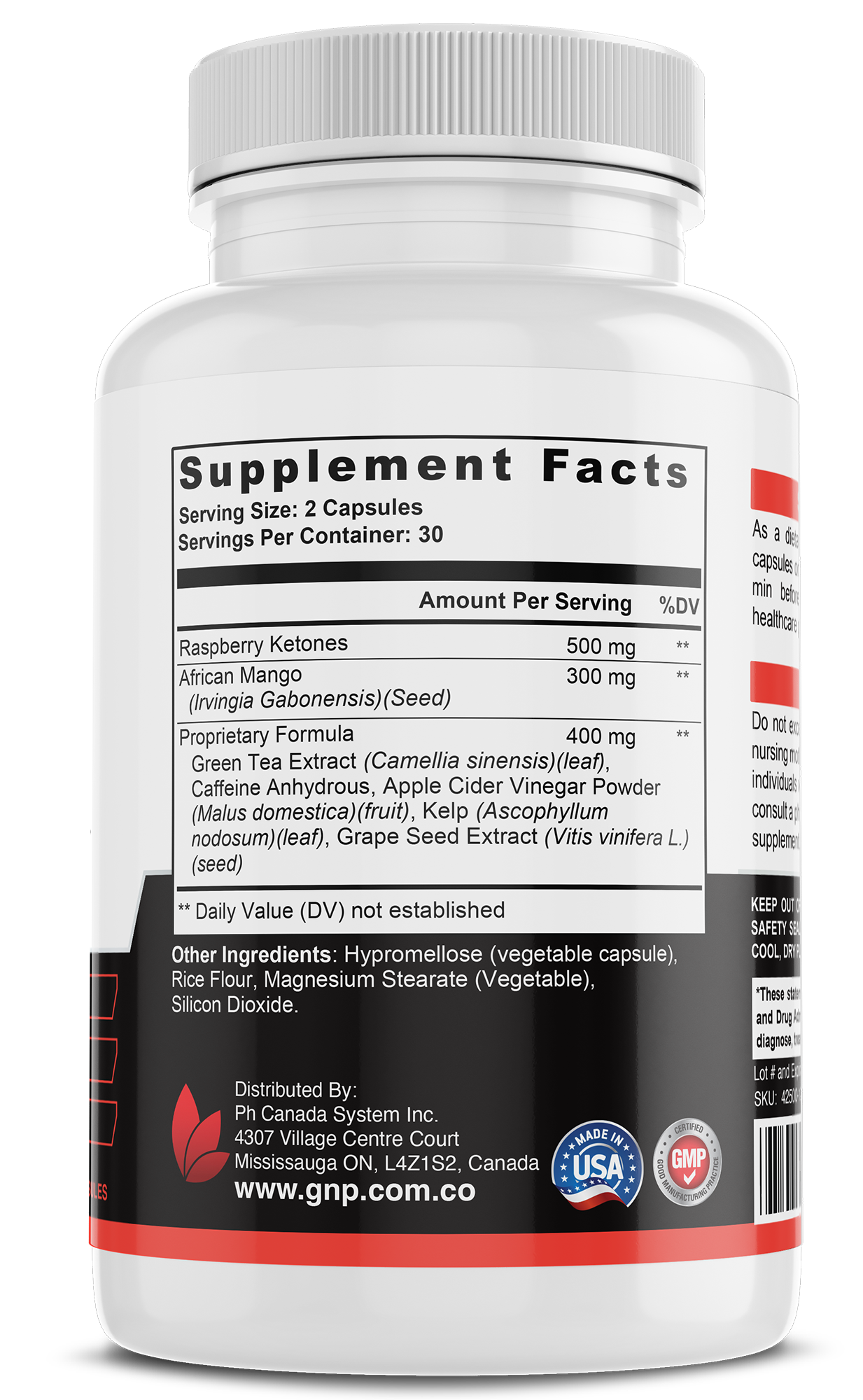 Raspberry Ketone Ultra مع مكمل غذائي عضوي من أصل نباتي من المانجو الأفريقي، يساعد على تعزيز التمثيل الغذائي وزيادة حرق الدهون، تركيبة حرارية