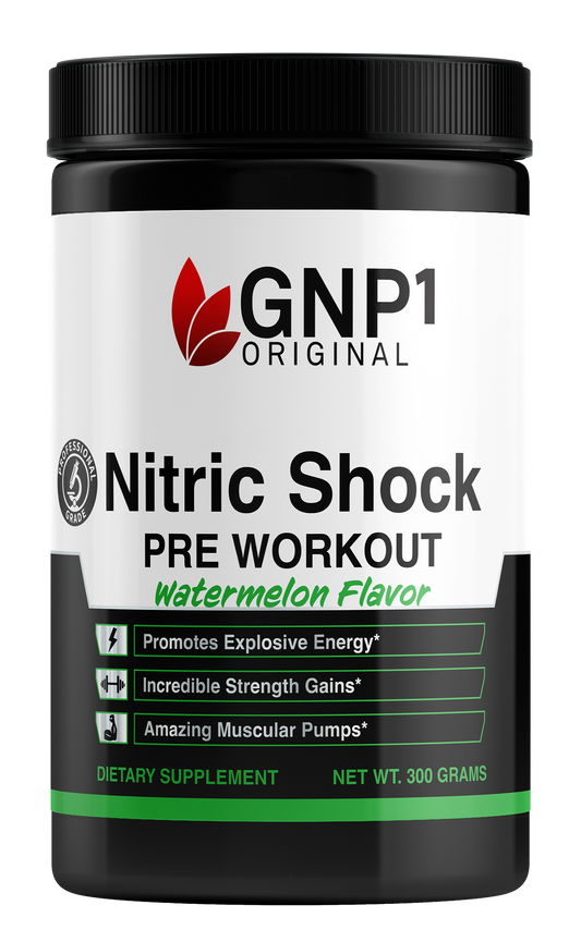 تركيبة نباتية من Nitric Shock Pre-Workout Nutraceuticals، تعزز الطاقة المتفجرة، ومضخات عضلية مذهلة
